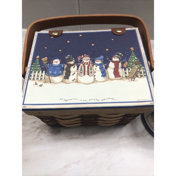 Sandi Gore Evans Collectible We Wish You a Merry Christmas Wicker Basket Mug Set - Picture 2 of 8